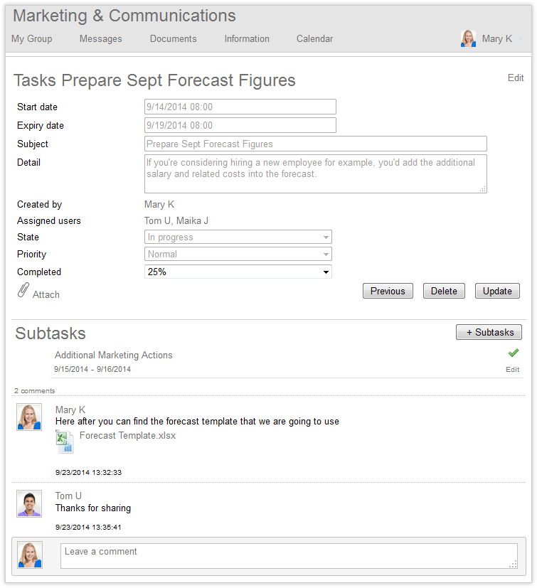 Organiza fácilmente las tareas de tu grupo de trabajo